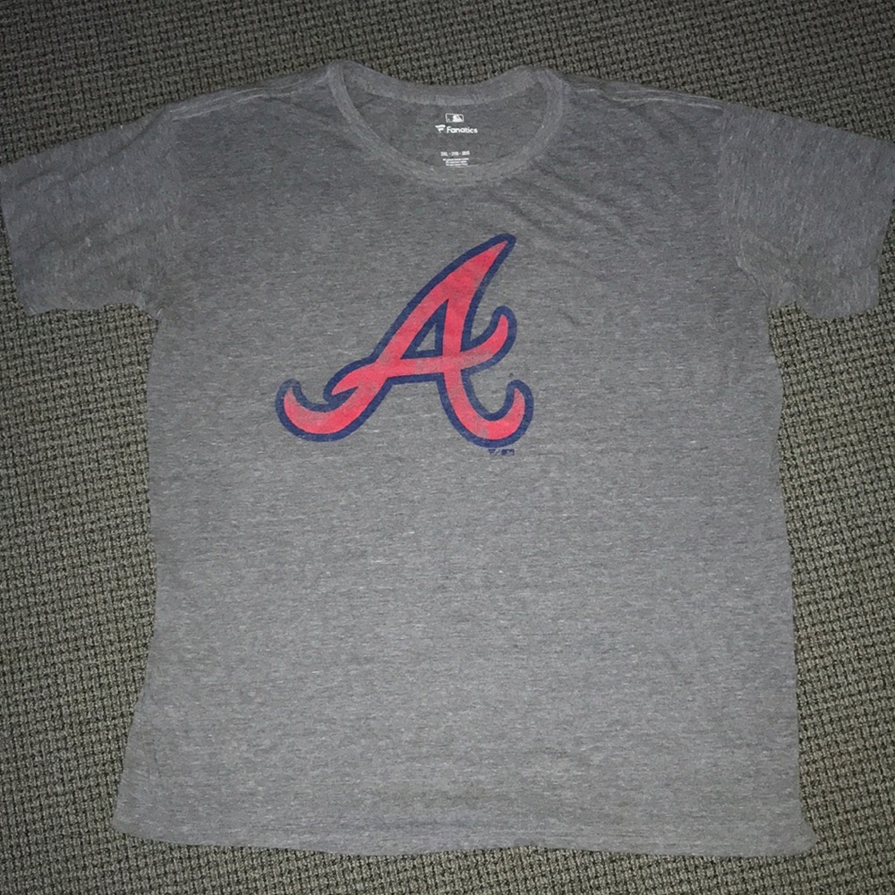 Atlanta Braves Fanatics Gray Short Sleeve Tee